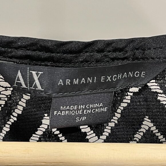 Armani Exchange T-Shirt with Cut-Out Detailing - Black - Size S - Picture 2 of 3